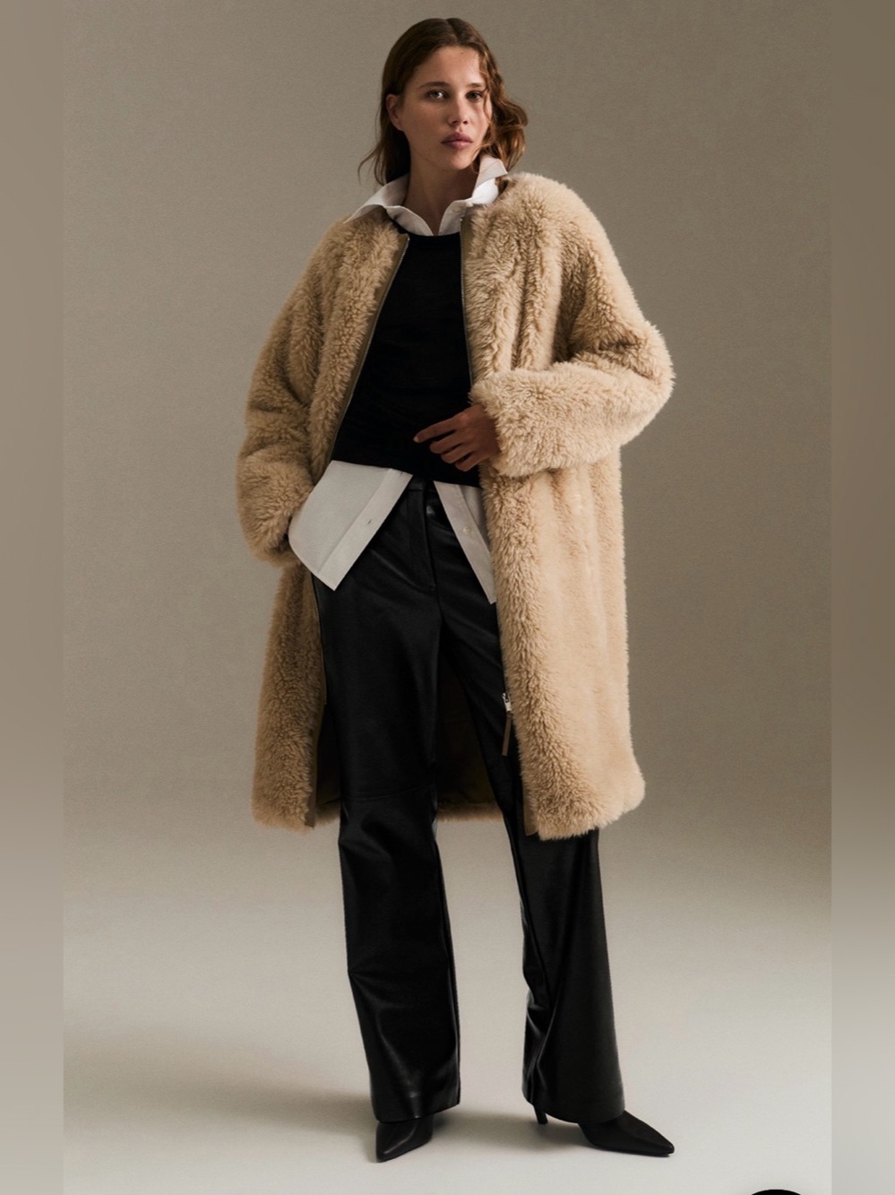 H&M Full Zip Oversized Teddy Jacket - Picture 2 of 5